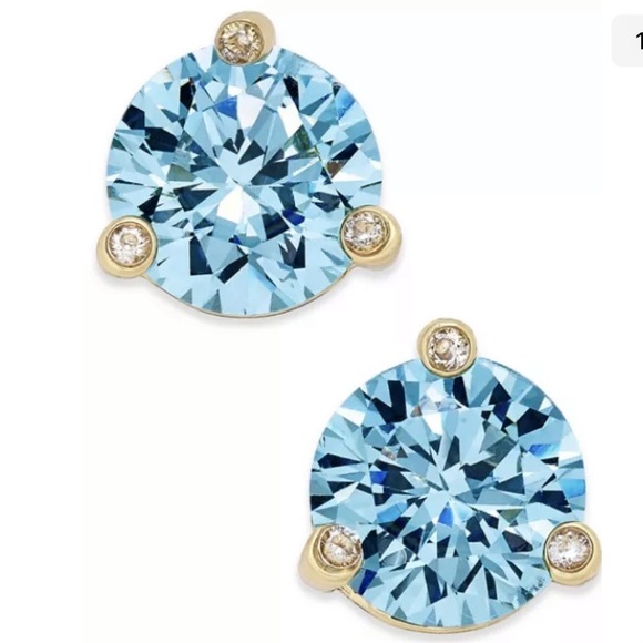 ✨Host Pick✨ NWT Kate Spade ♠️ Rise And Shine Stud Earrings in Aquamarine / Blue - Picture 9 of 10